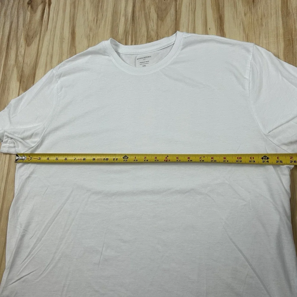 Banana Republic Men's 2XL White Premium Wash T Shirt Short Sleeve Casual
